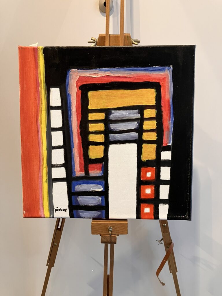 Ladders bouwen bruggen I 40 x 40 cm 1990