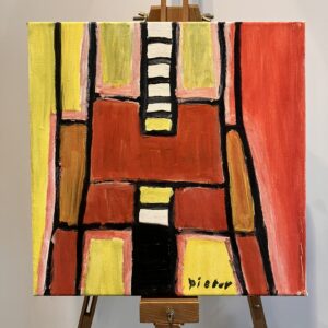 Ladders bouwen bruggen III 40 x 40 cm 1990