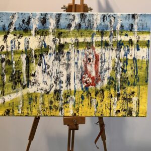 Schilderij de kudde nog an toe (2013) 60 x 40 cm